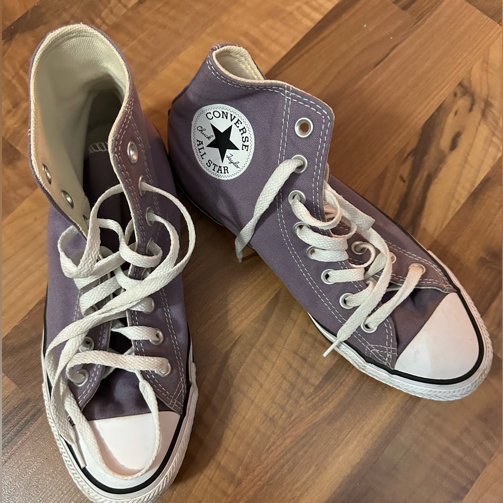 Light Purple High Top Converse